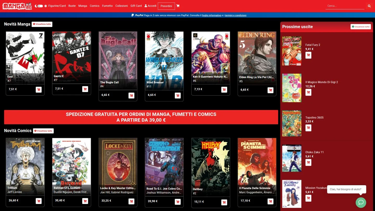 Screenshot of Mangame.it